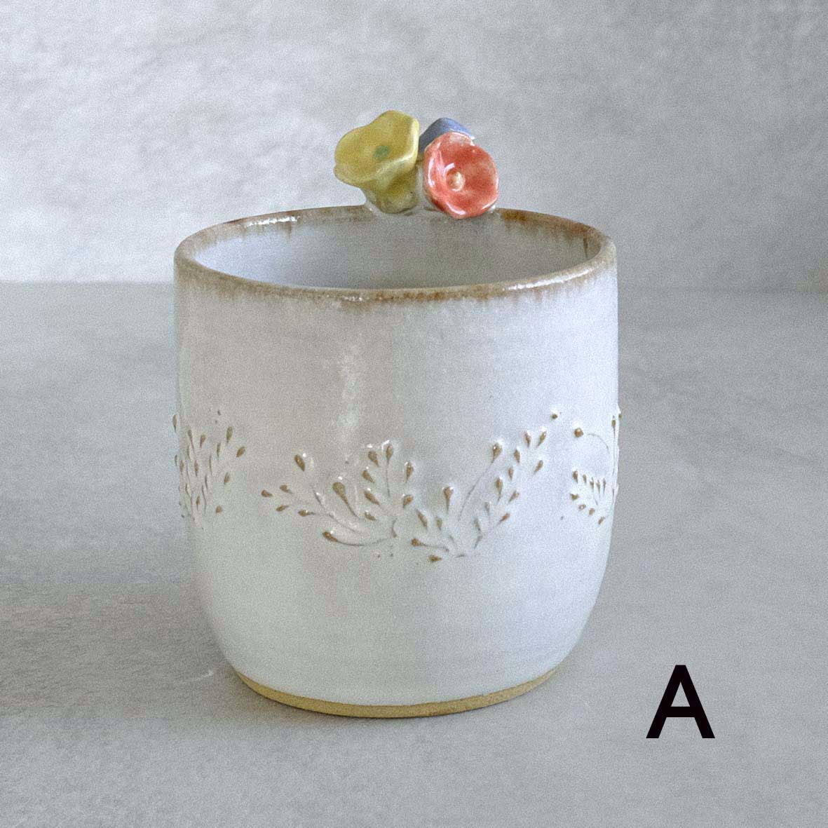 お花取手マグ（小）の画像