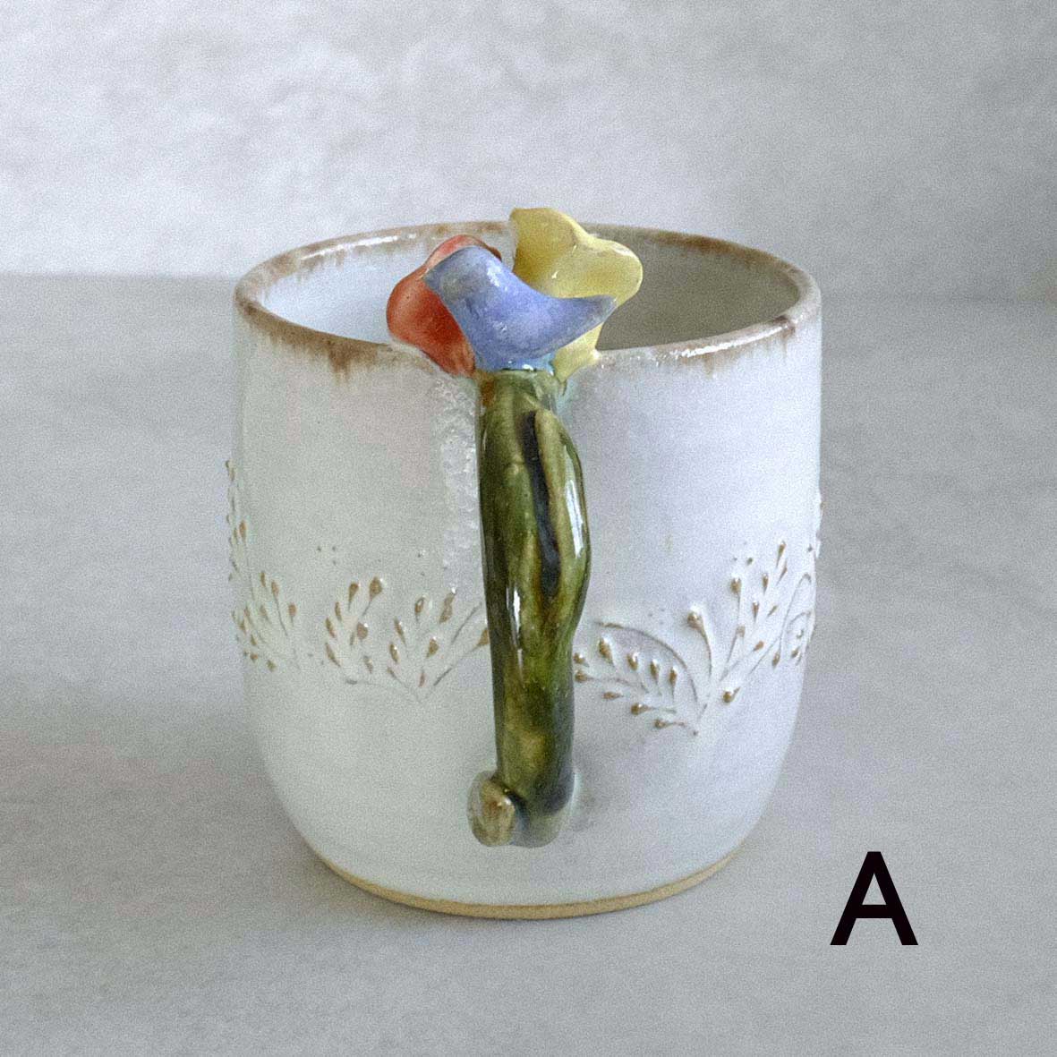 お花取手マグ（小）の画像