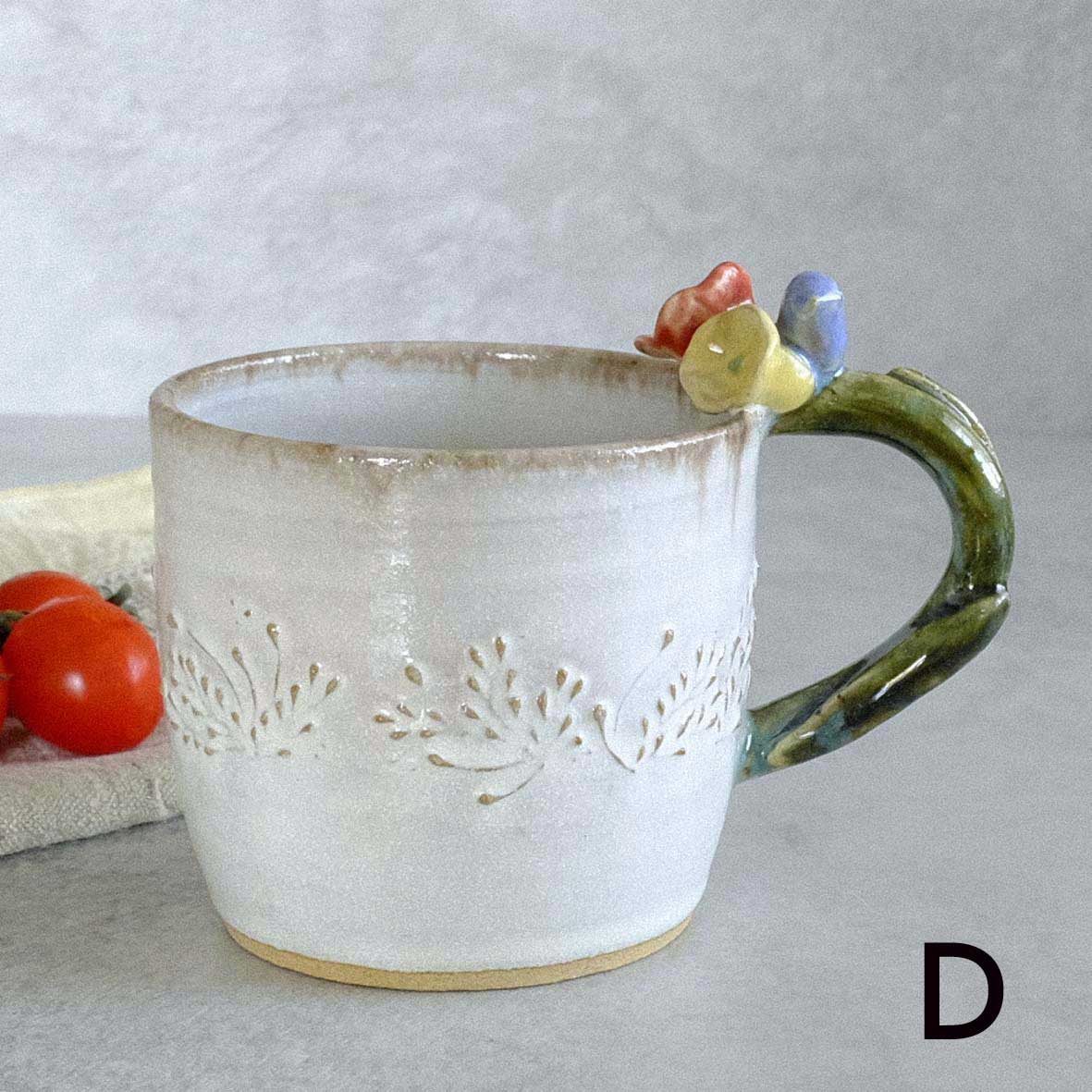 お花取手マグ（小）の画像