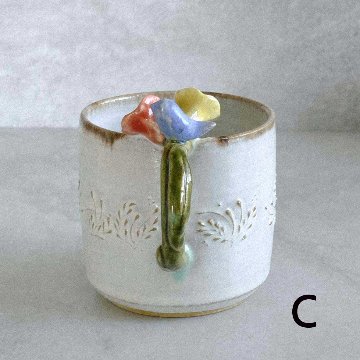 お花取手マグ（小）の画像