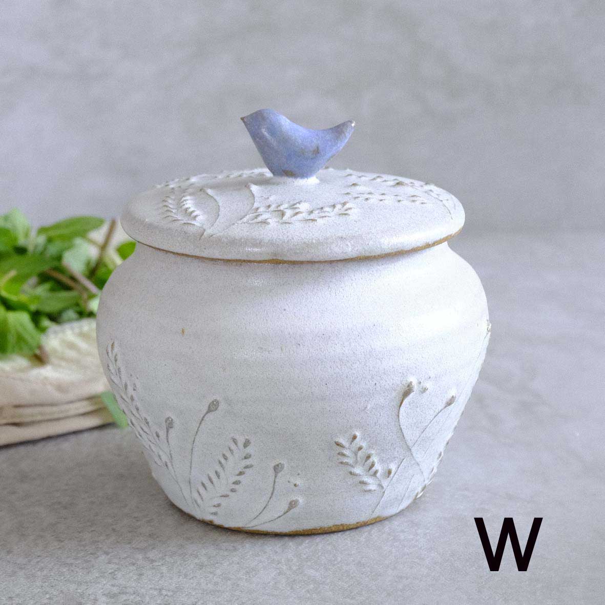 小鳥の壺の画像