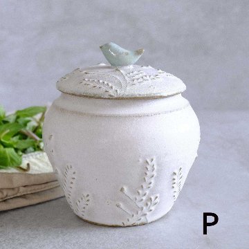 小鳥の壺の画像
