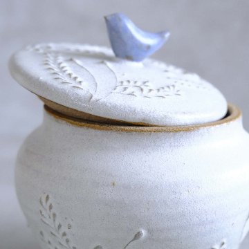 小鳥の壺の画像