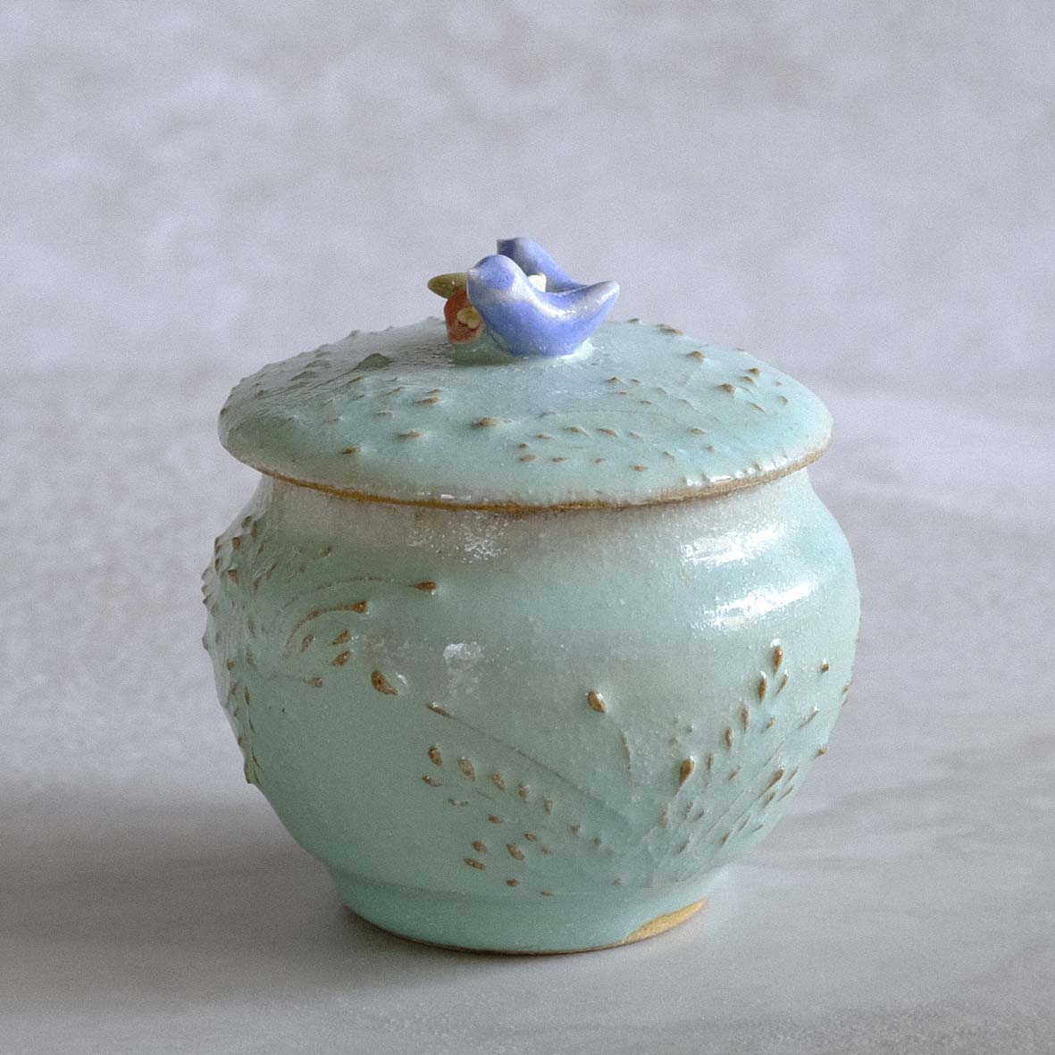 小鳥とお花の壷miniの画像
