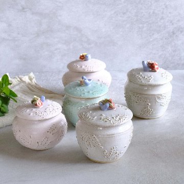 小鳥とお花の壷miniの画像