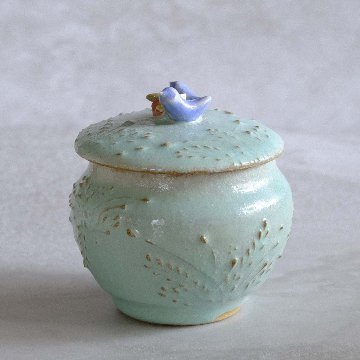 小鳥とお花の壷miniの画像