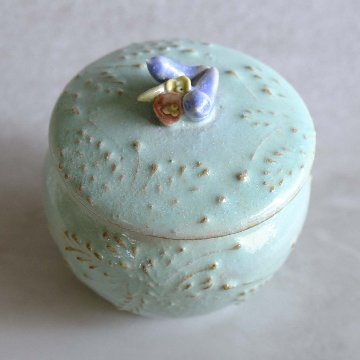 小鳥とお花の壷miniの画像