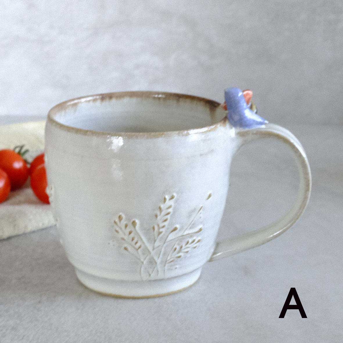 小鳥とお花のマグ（大）の画像