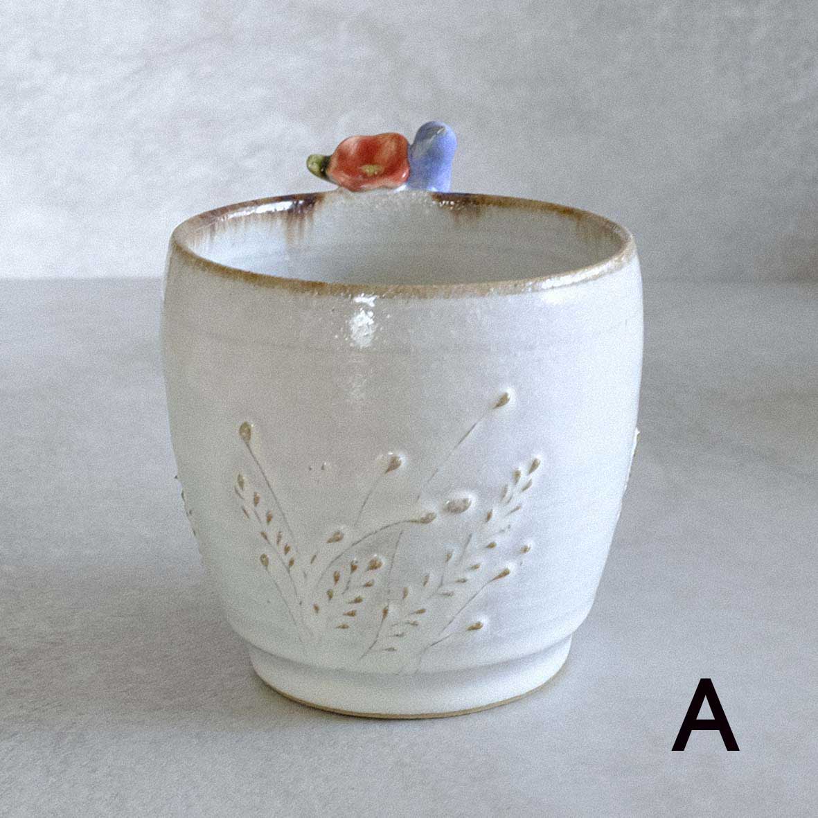 小鳥とお花のマグ（大）の画像
