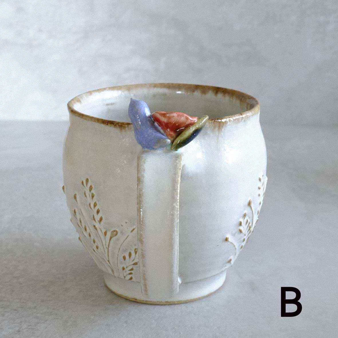 小鳥とお花のマグ（大）の画像