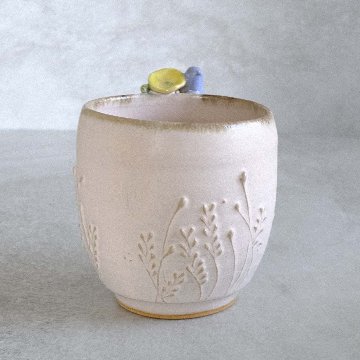 小鳥とお花のマグ（大）の画像