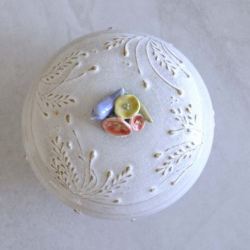 小鳥とお花の壷の画像