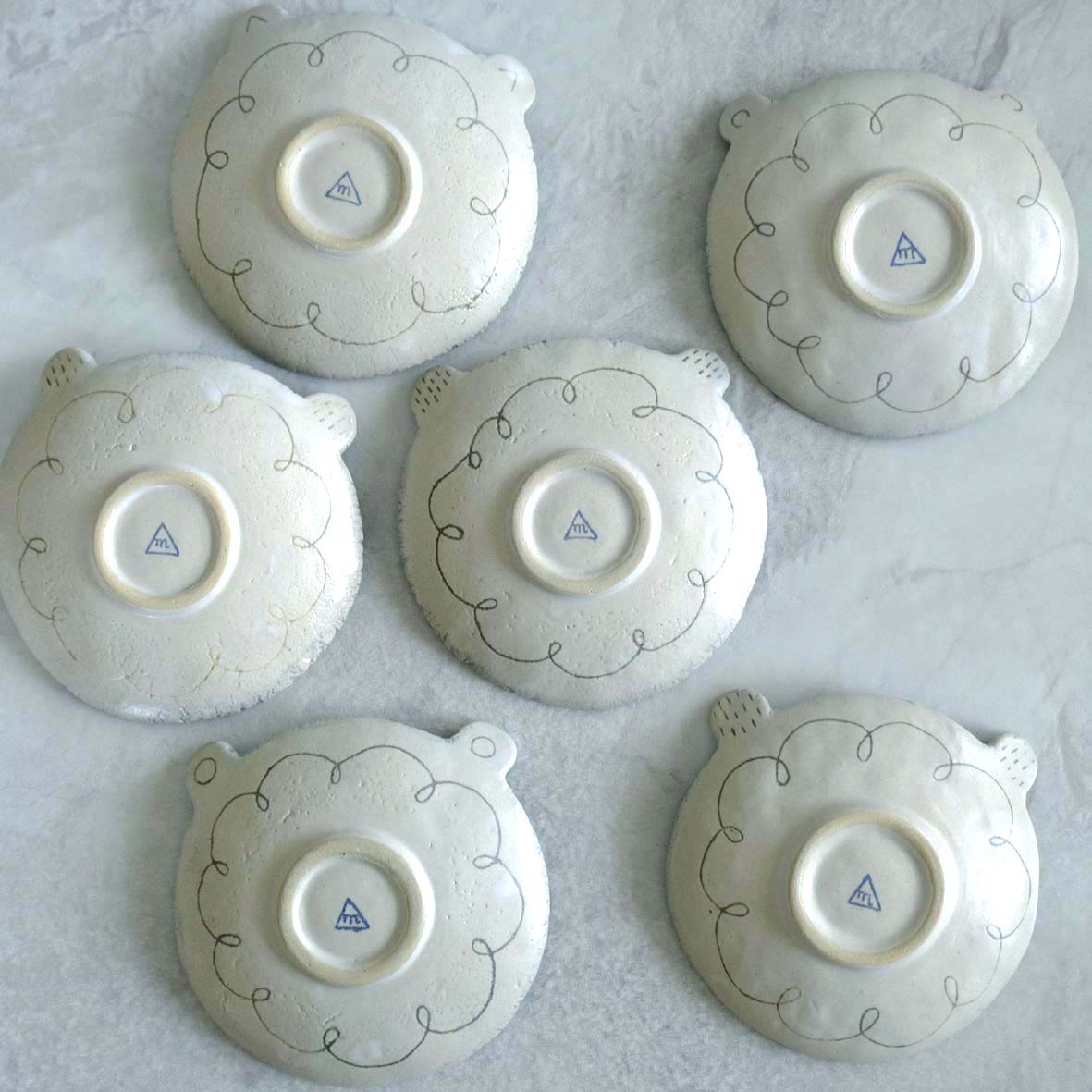 くま小皿（マット）の画像