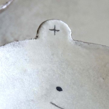 くま小皿（赤土）の画像