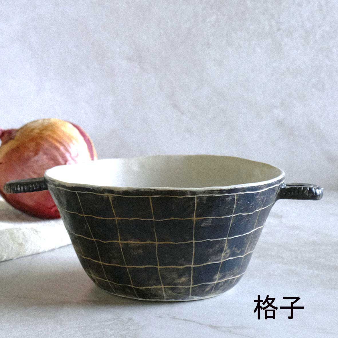 線刻手びねり取手付ﾎﾞｳﾙの画像