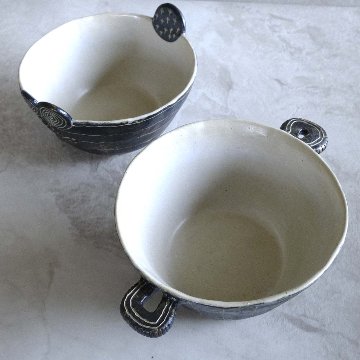 線刻手びねり取手付ﾎﾞｳﾙの画像