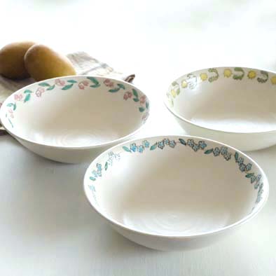 中鉢　色絵シリーズ(勿忘草）の画像