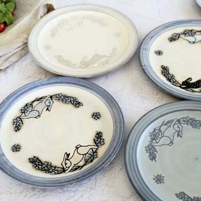 野うさぎ大皿の画像