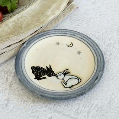 野うさぎ小皿の画像