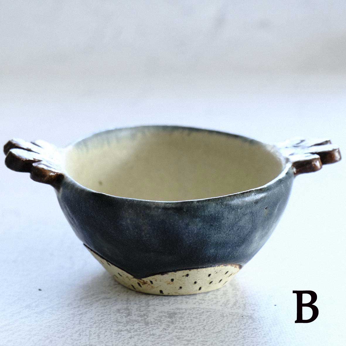 とり型豆鉢（青）画像