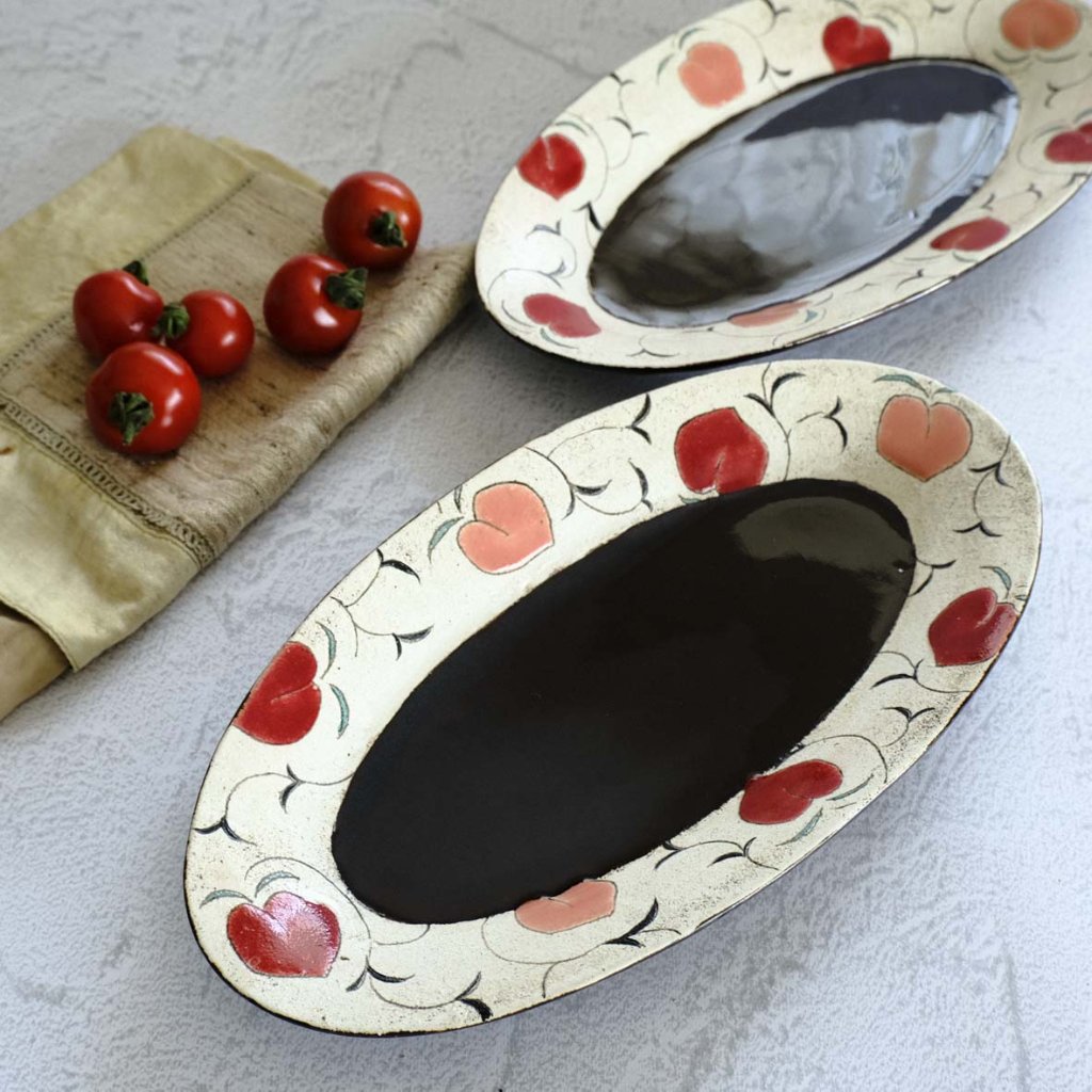 すももオーバル皿の画像