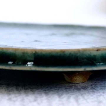 翠玉硝子陶彫小皿画像