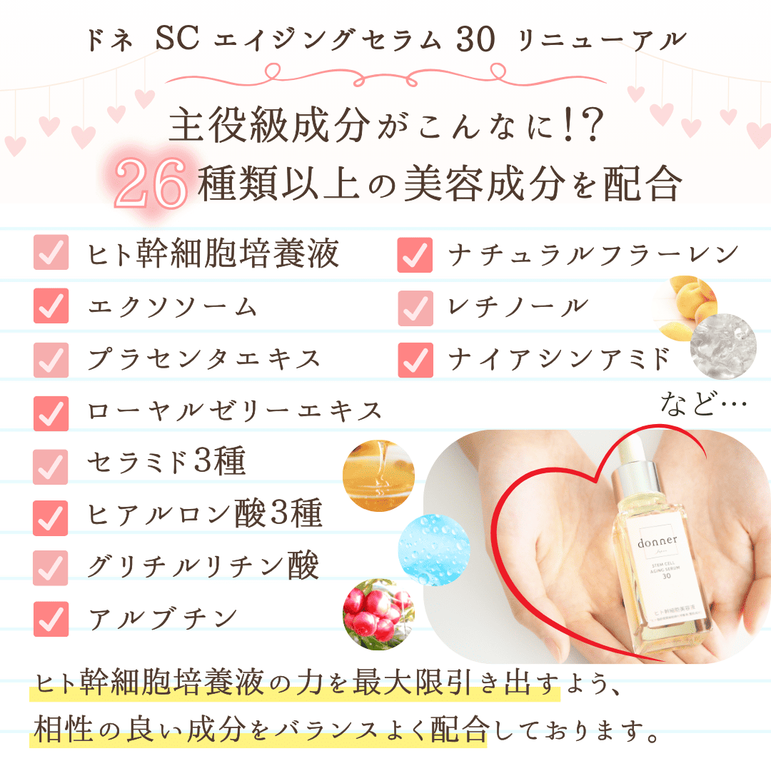 【 バレンタイン限定/ギフトボックス付き】ドネ SC エイジングセラム30の画像