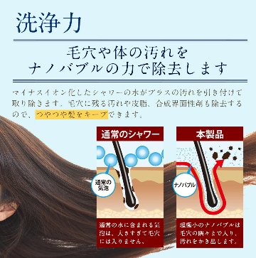 【家庭用ナノバブルシャワー】ナノフェミラス シャワーヘッドの画像