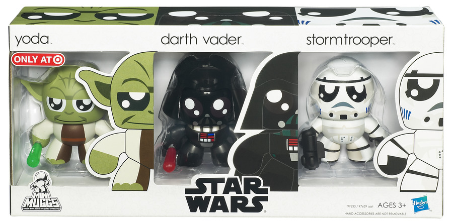 Star Wars Mini Mighty Muggs Yoda Darth Vader Stormtrooper 3-packの画像