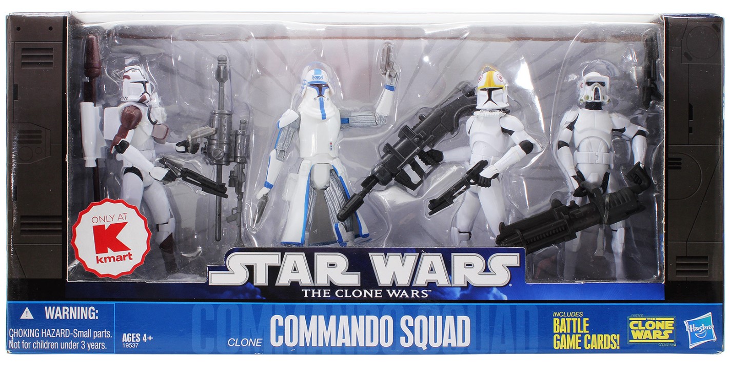 Star Wars The Clone Wars Clone Commando Squad 3 3/4-Inch Action Figure 4-pack画像