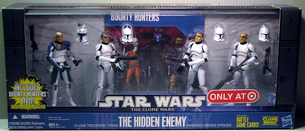 Star Wars The Clone Wars Clone Troopers From The Hidden Enemy 3 3/4-Inch Action Figure 4-packの画像