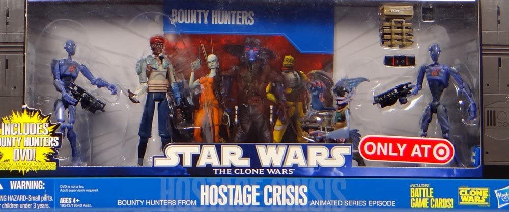 Star Wars The Clone Wars Bounty Hunters Hostage Crisis 3 3/4-Inch Action Figure 4-packの画像