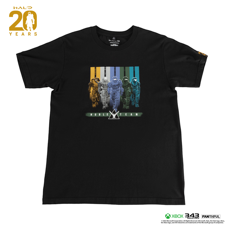 HALOシリーズ 20周年 Tシャツ(黒) 各種画像
