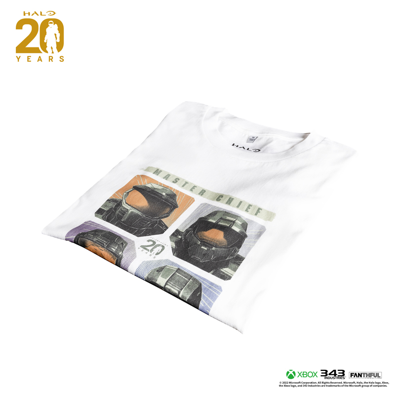 HALOシリーズ 20周年 Tシャツ(白) 各種画像