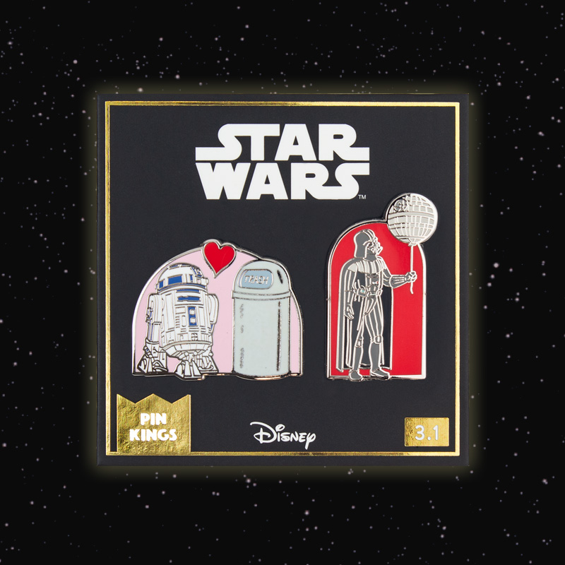 Pin Kings Star Wars Enamel Pin Badge Set 3.1 – R2D2 & Darth Vaderの画像