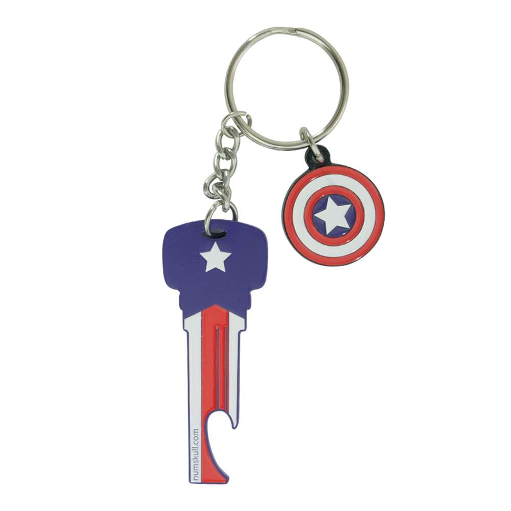 Marvel Captain America Key Bottle Opener Keychainの画像