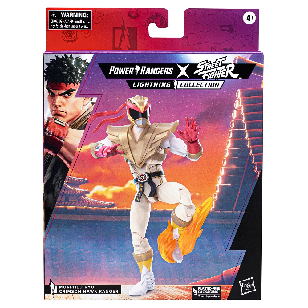 Power Rangers X Street Fighter Morphed Ryu Crimson Hawk Ranger 6-Inch Action Figureの画像