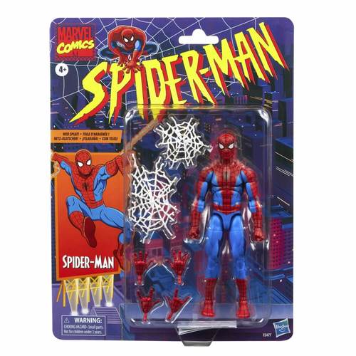Marvel Legends Retro Cardback Spider-Man Spider-Man 6-Inch Action Figure画像