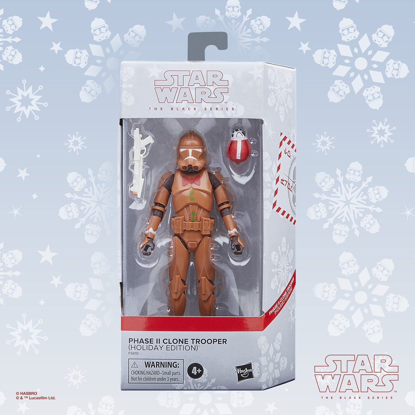 Star Wars TBS Phase II Clone Trooper Holiday Edition 6-Inch Action Figure画像