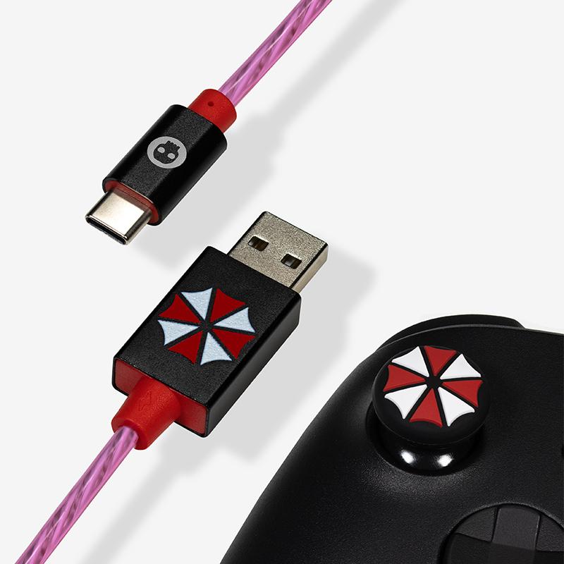 Resident Evil USB C LED Charge Cable & Thumb Gripsの画像