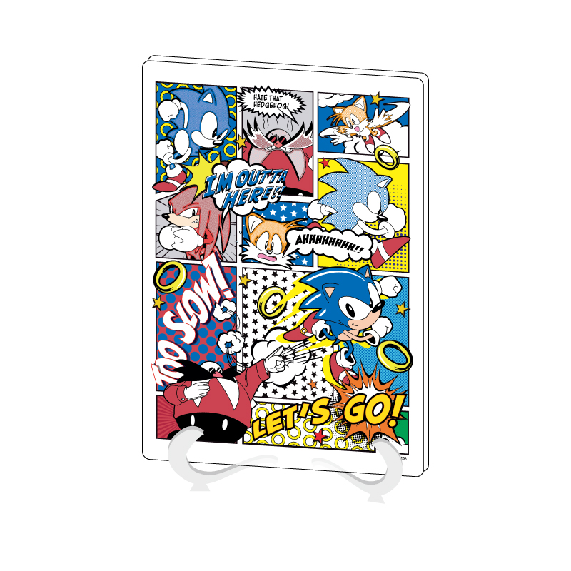 アクリルアートボード A5サイズ ソニック・ザ・ヘッジホッグ 01 POP COMIC(公式イラスト)の画像