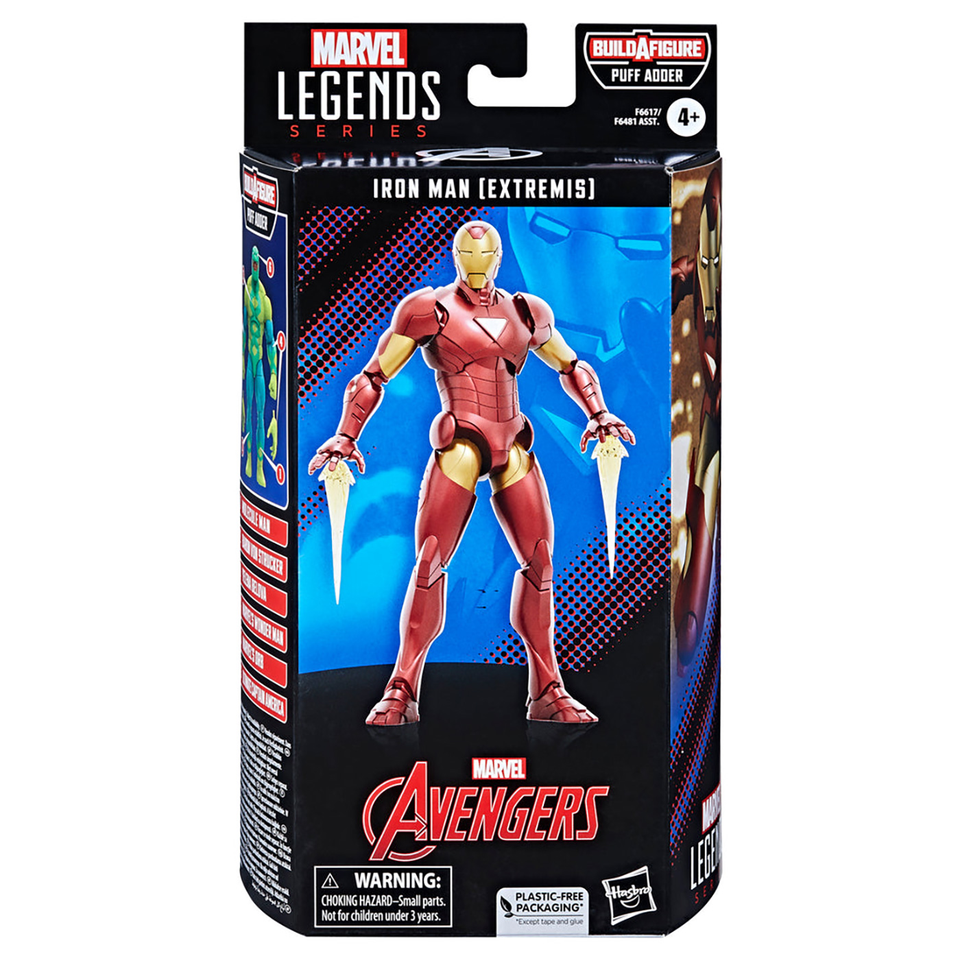 Marvel Legends BAF Puff Adder Avengers Iron Man Extremis Comic 6-Inch Action Figure画像