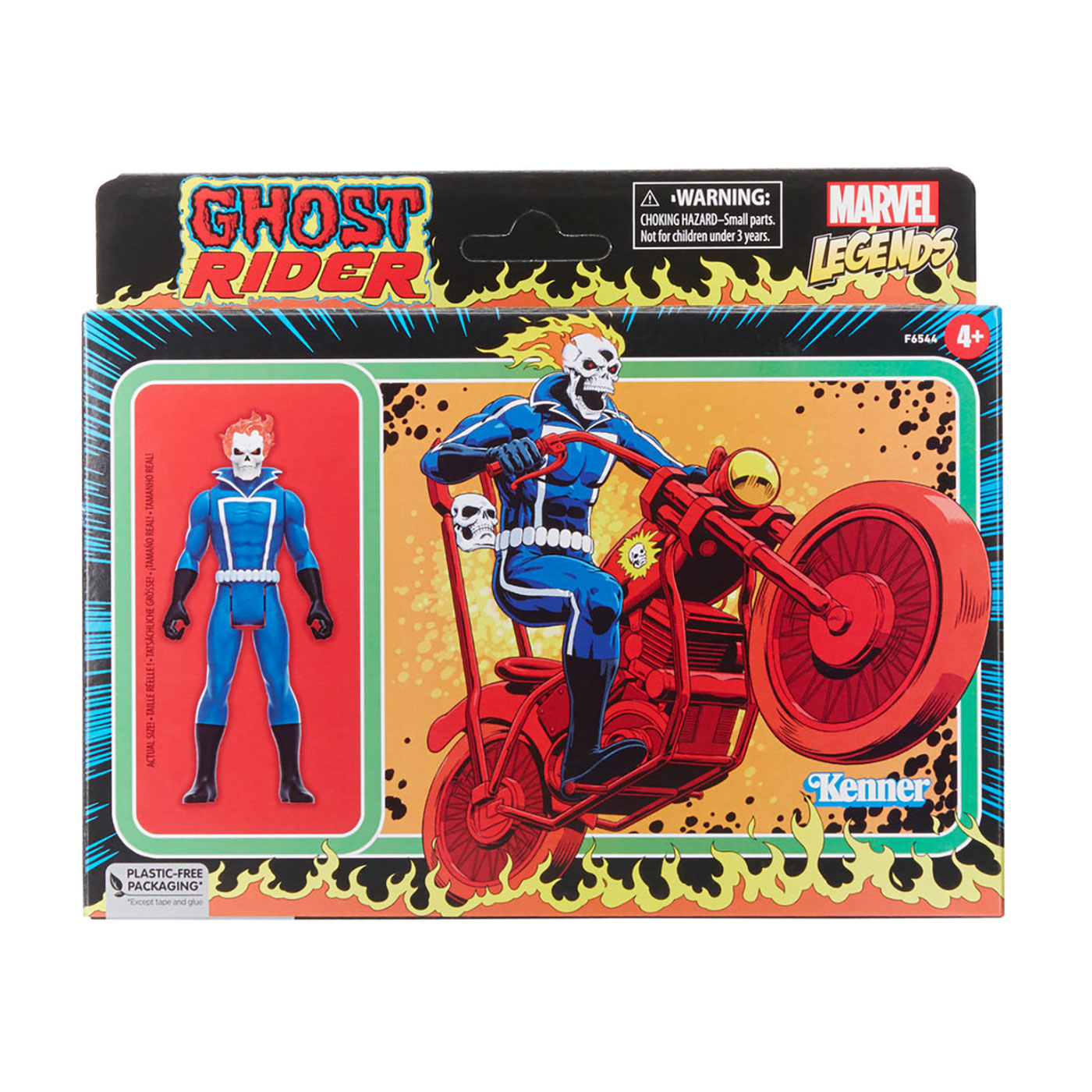 Marvel Legends Retro Ghost Rider & Hell Cycle Comic 3 3/4-Inch Action Figure画像