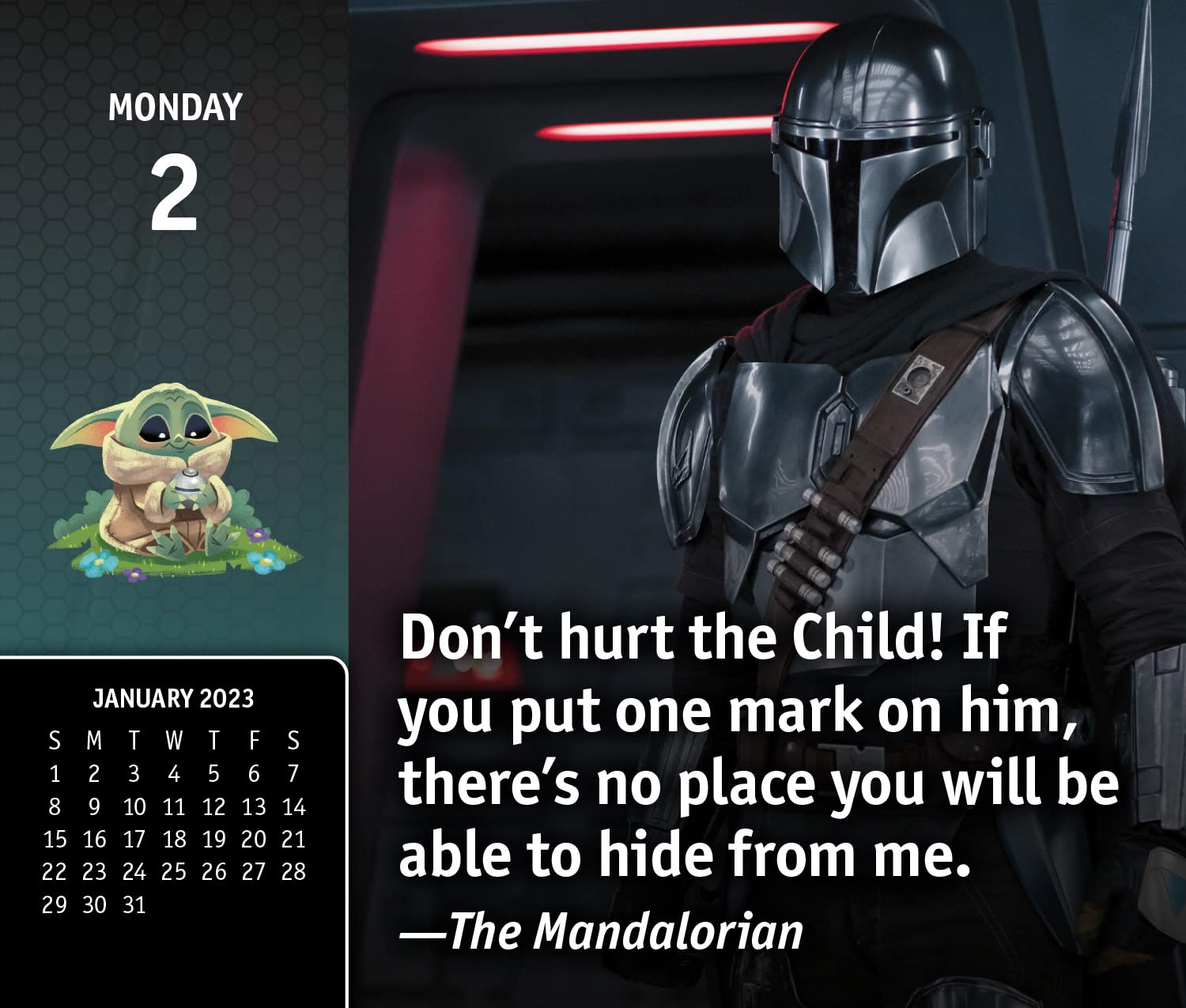 Star Wars The Manadalorian Daily Tear Off Calendar Box year 2023画像