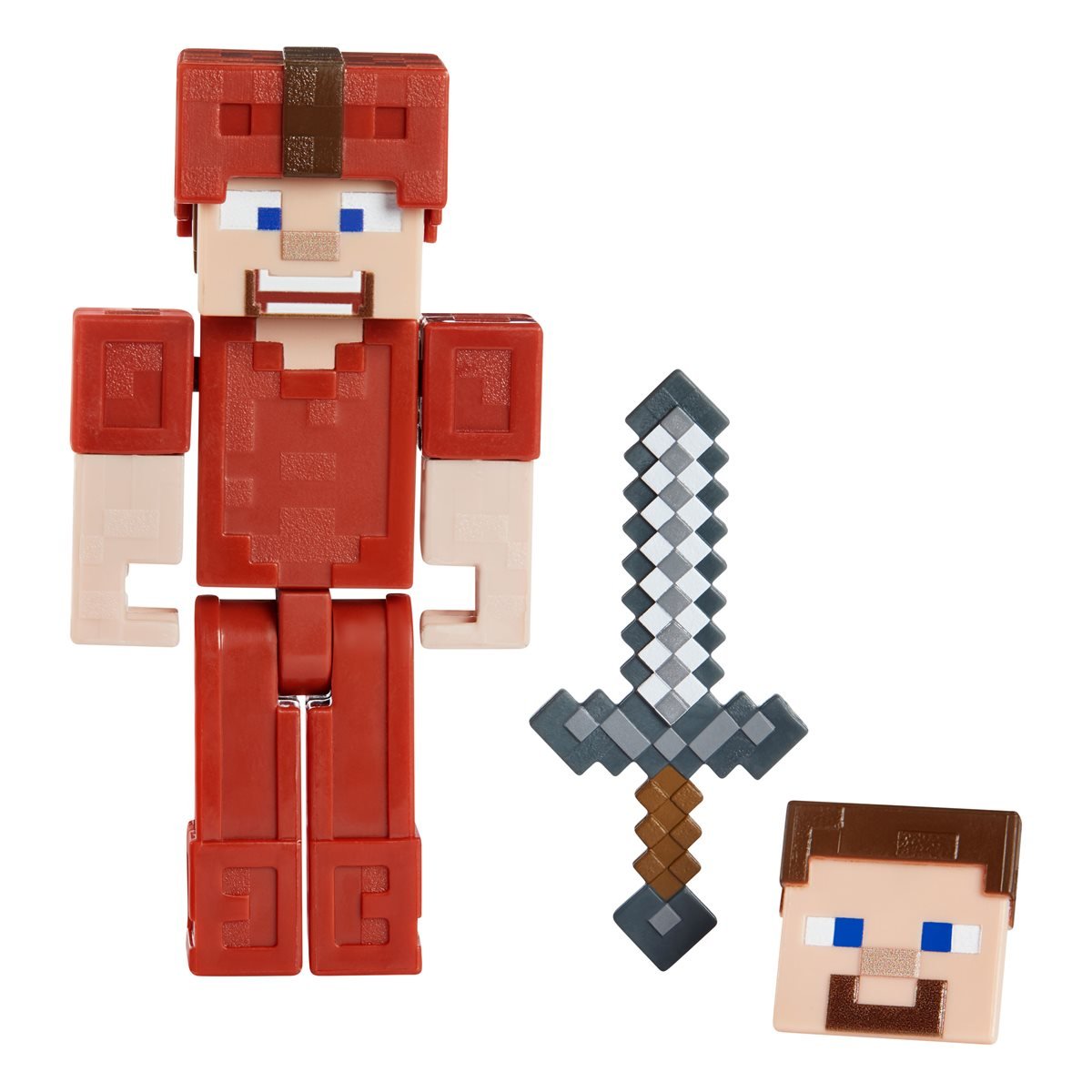 Minecraft Comic Maker Action Figure STEVE IN RED LEATHER ARMOR画像