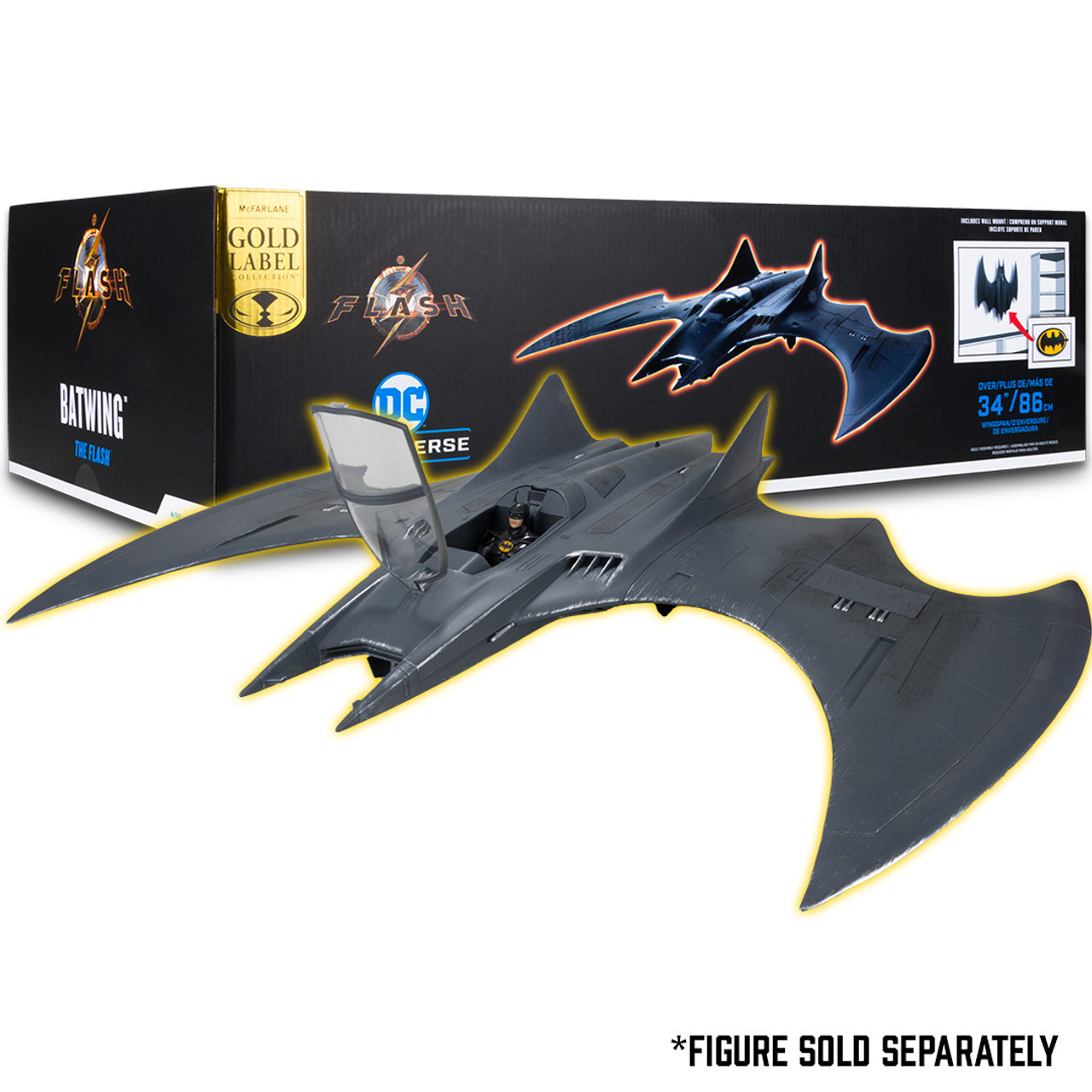 McFarlane DC Multiverse The Flash Movie Batwing Gold Label 1:7 Scale Vehicle 画像