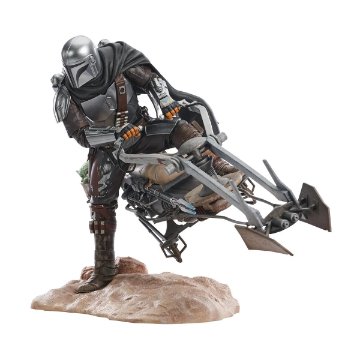 Star Wars: The Mandalorian Din Djarin on Speeder Bike Premier Collection 1:7 Scale Statueの画像