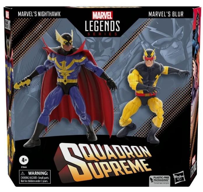 Marvel Legends Squadron Supreme Marvel's Nighthawk Marvel's Blur 6-Inch Action Figure 2-Packの画像