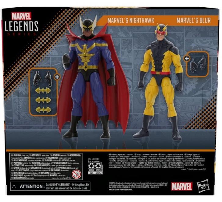 Marvel Legends Squadron Supreme Marvel's Nighthawk Marvel's Blur 6-Inch Action Figure 2-Packの画像