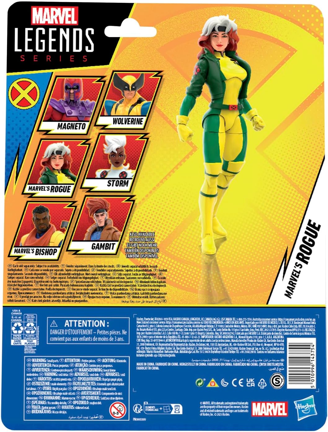 Marvel Legends Retro Cardback X-Men '97 Marvel's Rogue 6-Inch Action Figureの画像